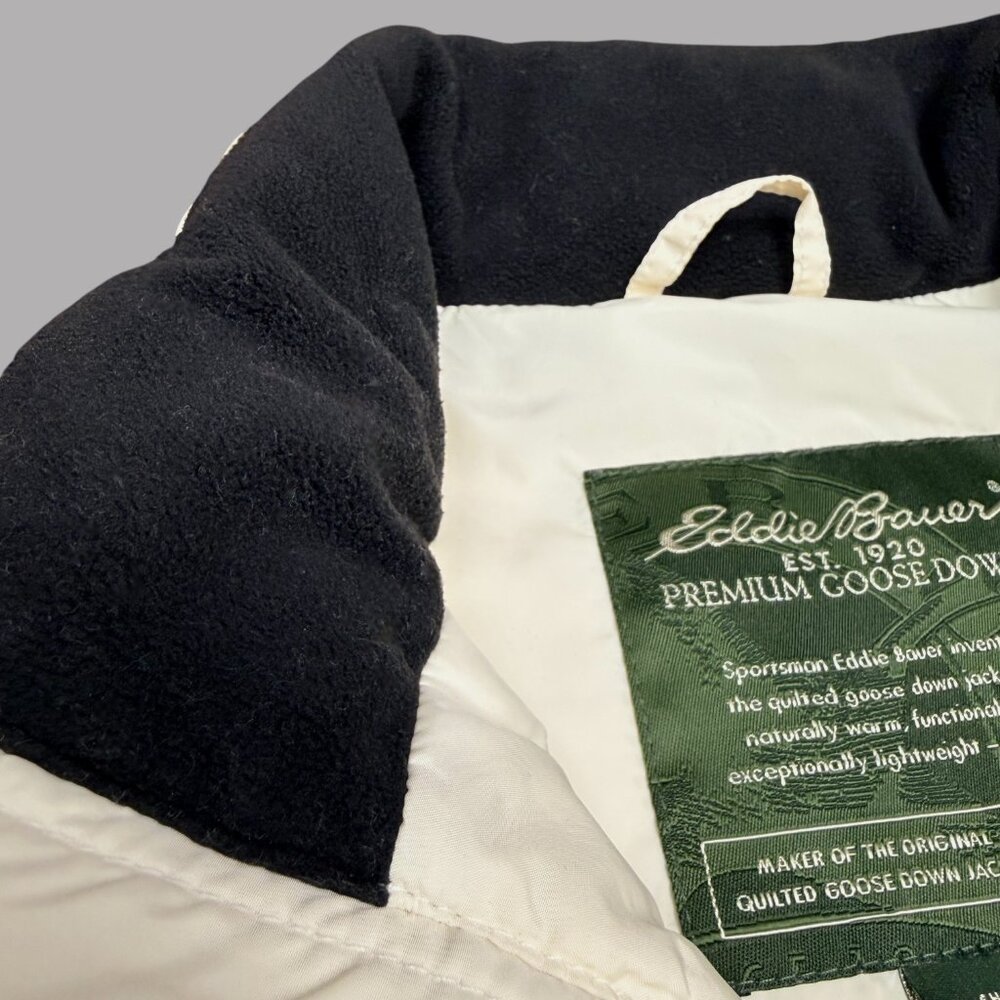 EDDIE BAUER Women's Premium Quilted Goose Down Vest Cream | Size M - Picture 4 of 12
